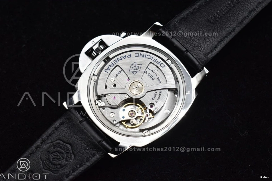 VSF Gray PAM1250 Leather Best Edition Strap Dial Black Due Luminor on 42mm P900 0312